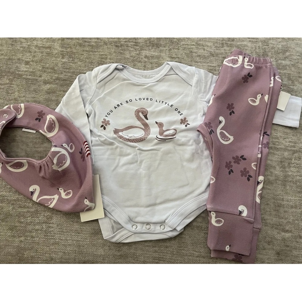 Swan Baby Outfit - 3 Piece set